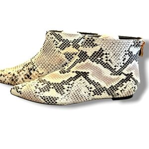 Snakeskin ankle boots